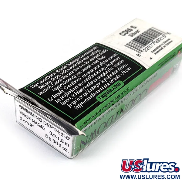 Rapala Countdown S5, 3/16oz S (Silver) fishing lure #14099