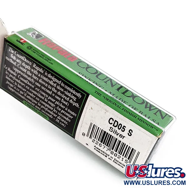 Rapala Countdown S5, 3/16oz S (Silver) fishing lure #14099