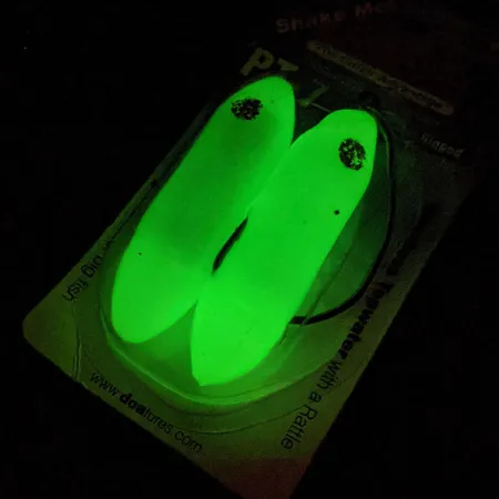 D.O.A.  D.O.A Glow PT-7, 3/5oz White Glow in Dark fishing #14114