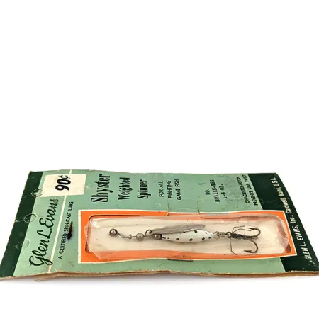 Glen Evans Shyster, 1/4oz Nickel / White spinning lure #14117