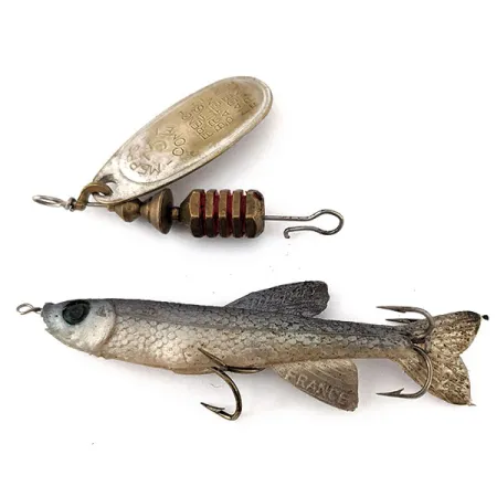 Vintage Mepps Comet Mino 3, 1/3oz Silver spinning lure #14145