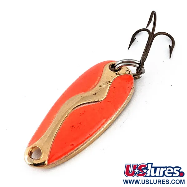 Vintage  Acme ​Kamlooper Junior​ UV, 1/4oz Orange / Gold fishing spoon #14150