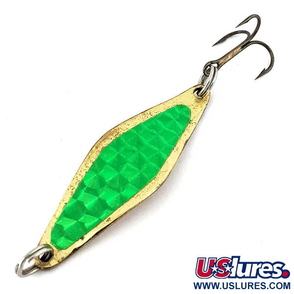 Vintage   Bay de Noc Do-Jigger #3, 1/3oz Gold / Green fishing spoon #14152