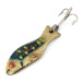 Vintage   Al's gold fish , 1/3oz Gold / Green fishing spoon #14153