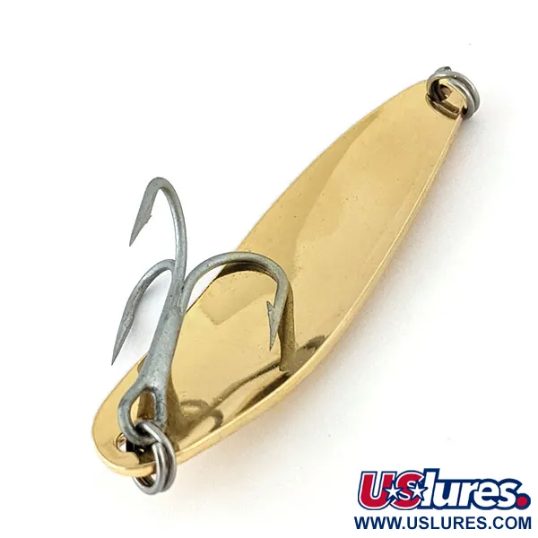 Vintage   Worth Spoon , 2/3oz Hammered Gold fishing spoon #14154