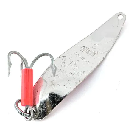 Vintage Mepps Syclops 2, 3/5oz Silver / Pink fishing spoon #14156