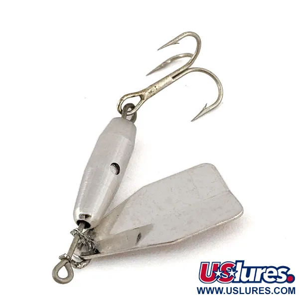 Vintage  Jake's Lures  Jake's Stream-a-Lure, 3/16oz Nickel / Red spinning lure #15659