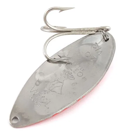 Vintage Seneca Little Cleo (Hula Girl), 3/4oz Nickel / Orange fishing spoon #14169