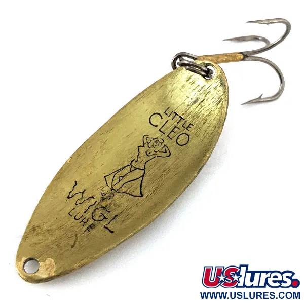 Vintage  Seneca Little Cleo (Hula Girl), 1/2oz Brass fishing spoon #14172