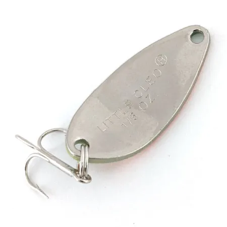 Vintage Acme Little Cleo, 3/16oz Fire Tiger / Nickel fishing spoon #14173