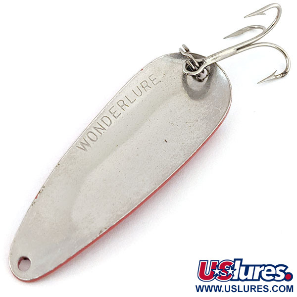 Vintage  Acme Wonderlure, 2/5oz Red / White / Nickel fishing spoon #14184