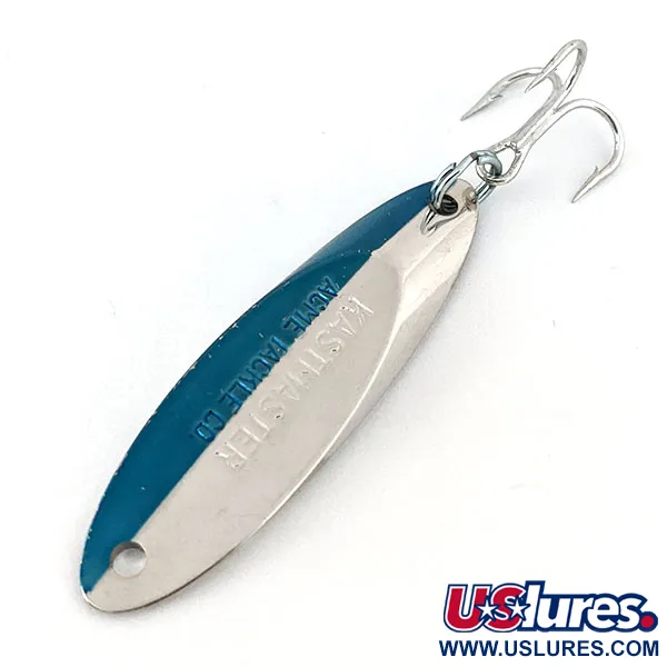 Vintage Acme Kastmaster, 1/4oz Nickel / Blue fishing spoon #14190