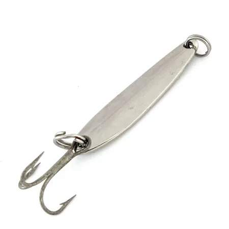 Vintage Bay de Noc Swedish pimple 3, 3/16oz Nickel / Green fishing spoon #14191