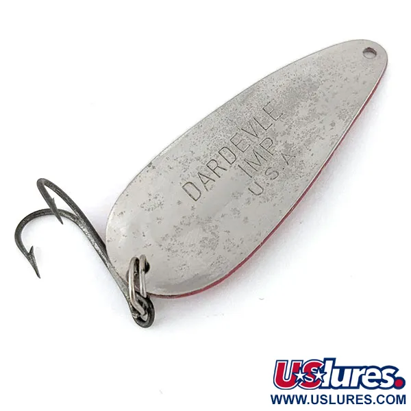 Vintage  Eppinger Dardevle Imp, 2/5oz Red / White / Nickel fishing spoon #14195