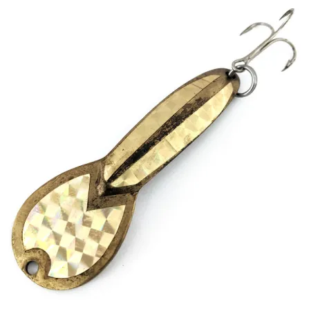 Vintage Glen Evans Loco 4, 3/4oz Brass fishing spoon #14200