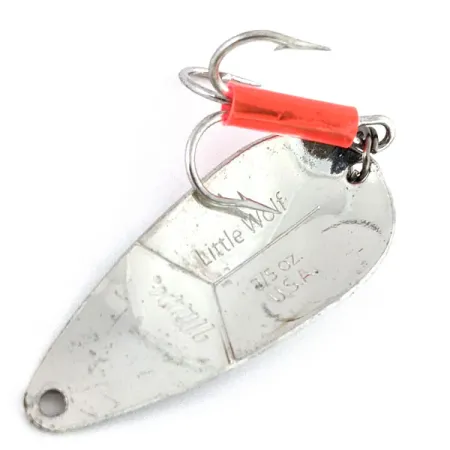 Vintage Mepps Little Wolf , 2/5oz Silver fishing spoon #14212