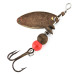 Vintage   Mepps Aglia Long 0, 3/32oz Red / Bronze (Brass) spinning lure #14224