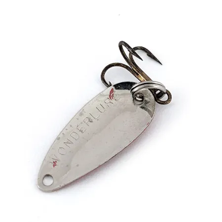 Vintage Acme Wonderlure , 1/32oz Red / White / Nickel fishing spoon #14234