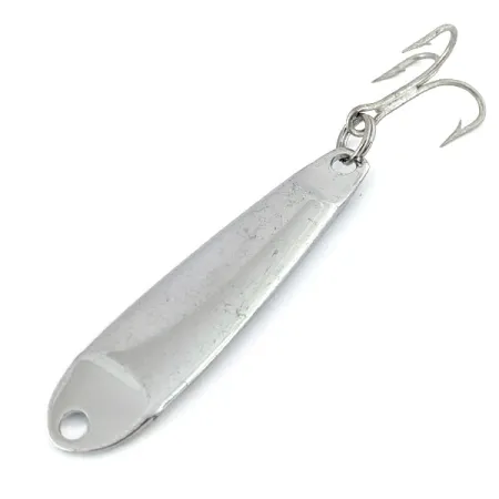 Vintage ​Hopkins Smoothie Jig Lure, 2/5oz Nickel / Green fishing spoon #14236