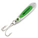 Vintage   ​Hopkins Smoothie Jig Lure, 2/5oz Nickel / Green fishing spoon #14236