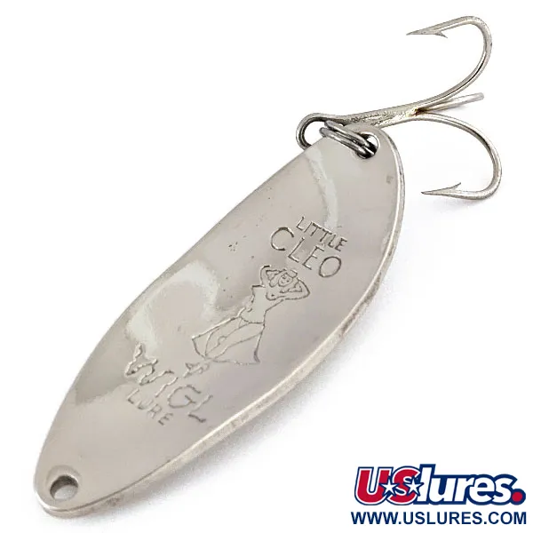 Vintage  Seneca Little Cleo (Hula Girl), 2/3oz Nickel fishing spoon #14239