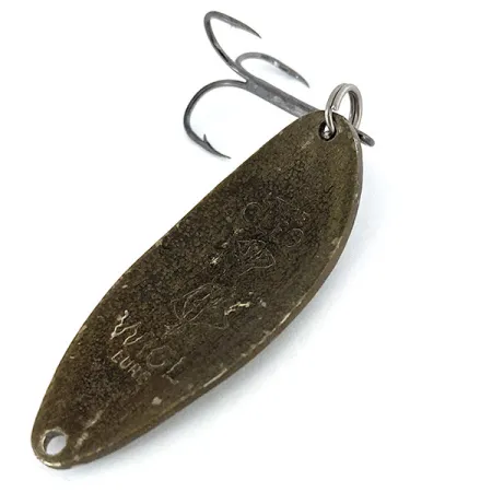 Vintage Seneca Little Cleo (Hula Girl), 3/5oz Bronze (Brass) fishing spoon #14242