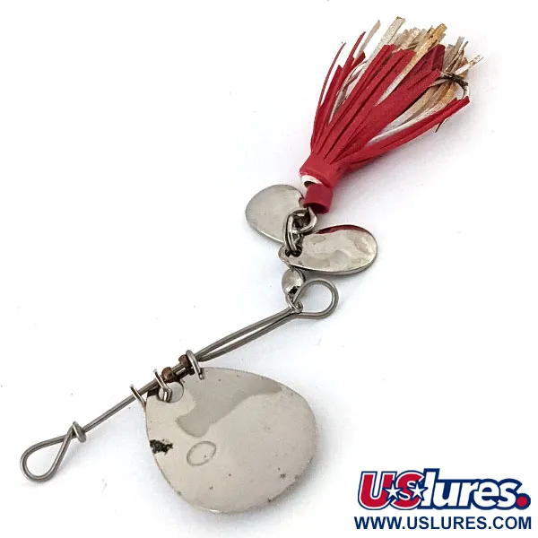 Vintage  Hildebrandt Spinners Hildebrandt 3, 3/32oz Nickel / Red spinning lure #14260