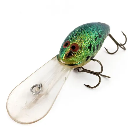 Vintage Norman DD22, 1oz Fire Tiger with Glitter fishing lure #14285