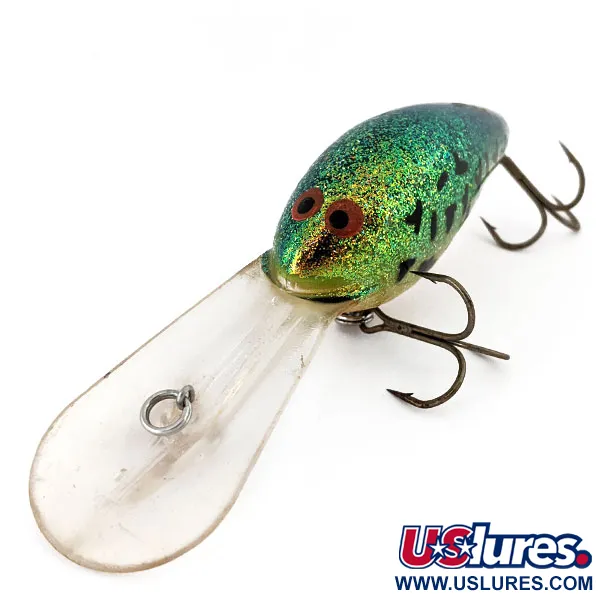 Vintage Norman DD22, 1oz Fire Tiger with Glitter fishing lure #14285