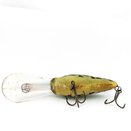 Vintage Norman DD22, 1oz Fire Tiger with Glitter fishing lure #14285