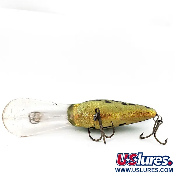 Vintage Norman DD22, 1oz Fire Tiger with Glitter fishing lure #14285