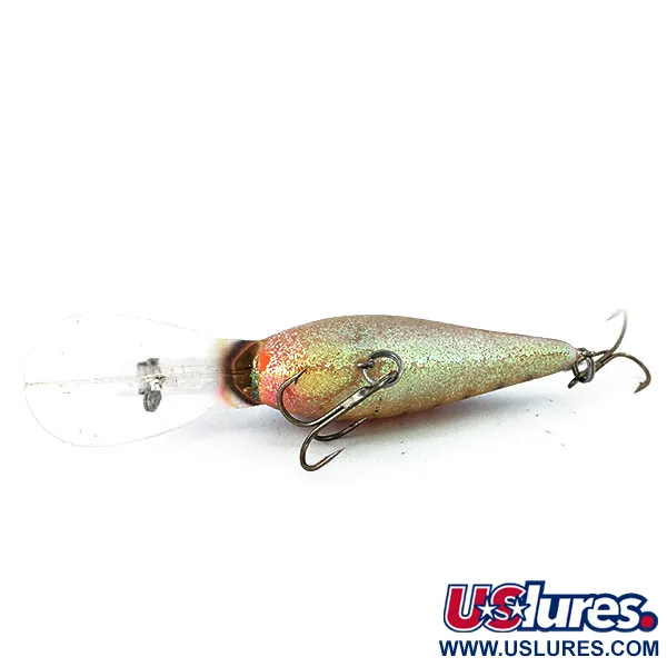 Vintage Norman DD14, 3/5oz Perch with Green Glitter fishing lure #14288