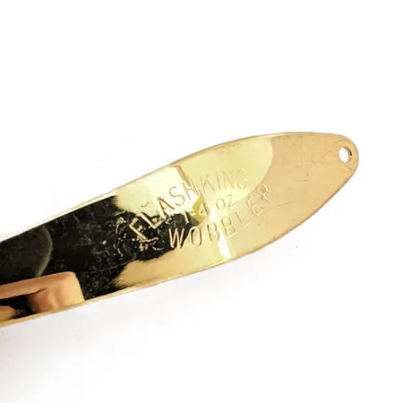 Vintage ​Acme Flash-King Wobbler , 1/4oz Gold fishing spoon #14299