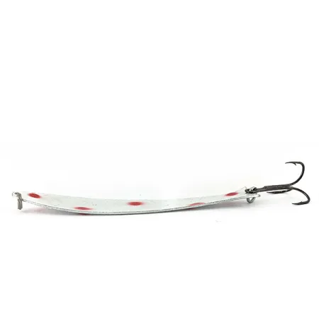 Vintage Acme Flash-King Wobbler, 2/5oz White / Red fishing spoon #14304