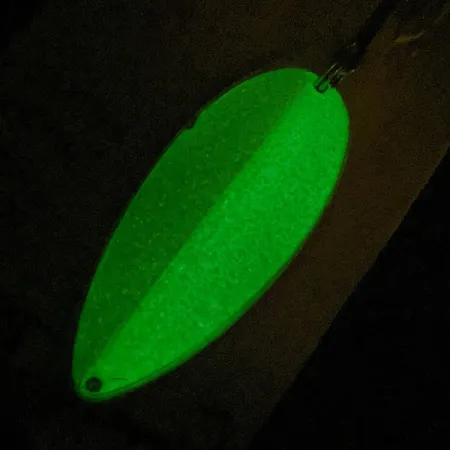TODDCO Main Liner Glow, 3/4oz White / Yellow / Nickel fishing spoon #14310
