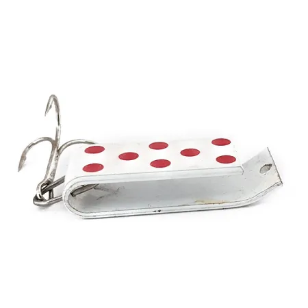 Vintage Jake's Lures Lil Jake, 1/3oz White / Red fishing spoon #14326
