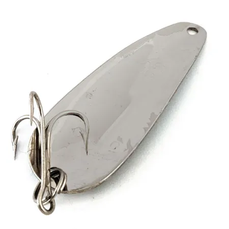 Vintage Aeroplane Spinner Aero, 1/3oz Hammered Nickel / Black fishing spoon #14331