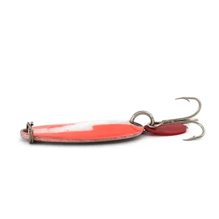 Vintage Luhr Jensen ​Les Davis Hotrod, 1/4oz White / Pink / Nickel fishing spoon #14335