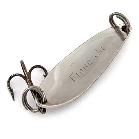 Vintage Acme ​Fiord Spoon Jr, 1/8oz Nickel / Orange fishing spoon #14342