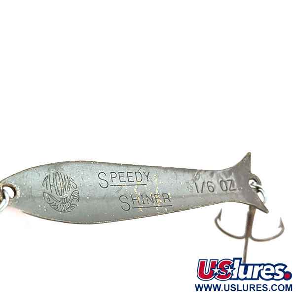 Vintage Thomas Speedy Shiner , 3/16oz Black / Red fishing spoon #14382