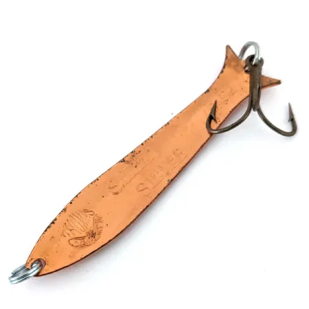 Vintage ​Thomas Speedy Shiner, 3/16oz Gold / Orange fishing spoon #14384