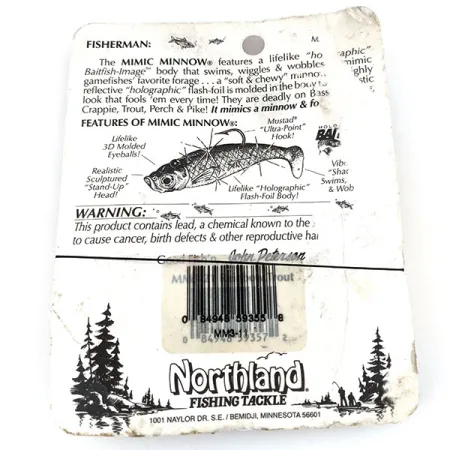 Northland Mimic Minnow soft bait, 1/8oz fishing #14408