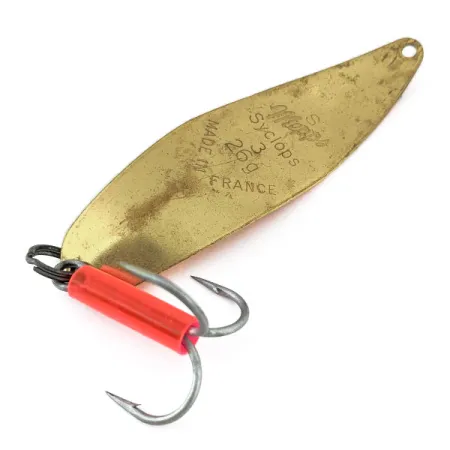 Vintage Mepps Syclops 3, 1oz Fire Tiger fishing spoon #14411