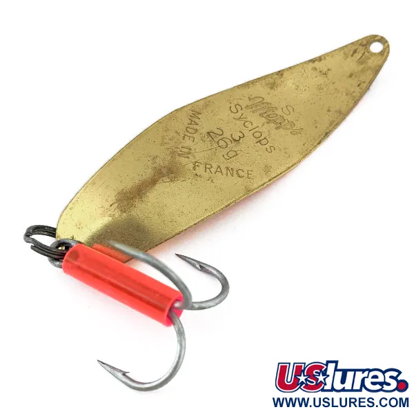 Vintage   Mepps Syclops 3, 1oz Fire Tiger fishing spoon #14411