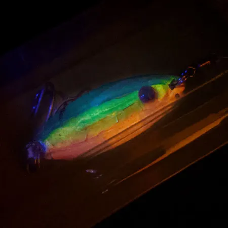 Wahoo Key Largo Swim'n Fin, Rattl, 2/5oz Fire Tiger fishing spoon #17799