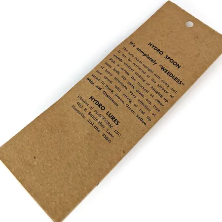 Hydro Lures ​Weedless Hydro Spoon, 3/5oz Black / White fishing spoon #14486