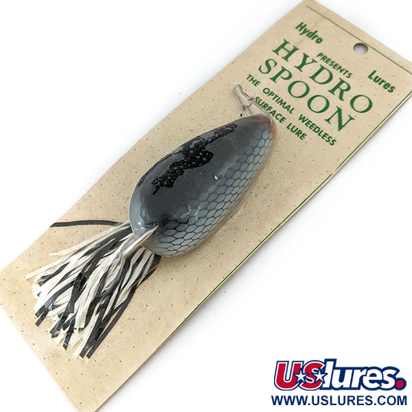  Hydro Lures ​Weedless Hydro Spoon, 3/5oz Black / White fishing lure #14486