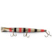 Vintage  Unknown Wooden Pencil Plug, 1/3oz Gray / Red / Black fishing lure #14491