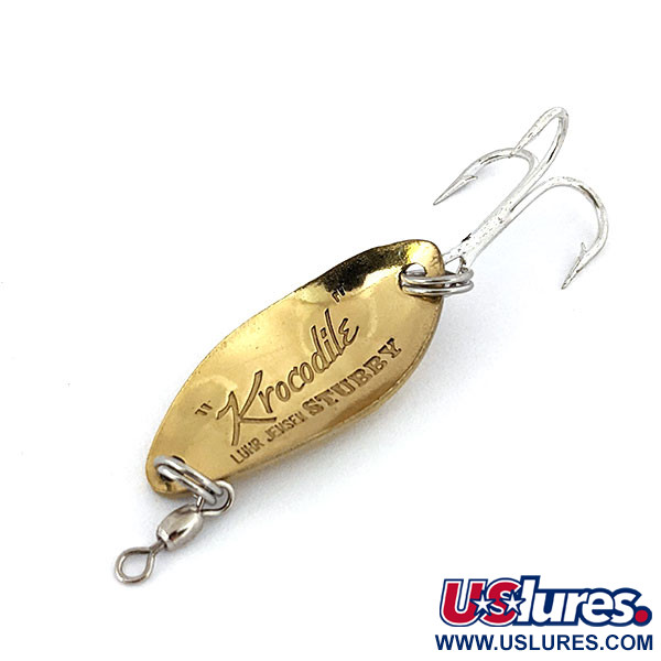  Luhr Jensen Lil' Kroc (Krocodile Stubby), 3/16oz Gold fishing spoon #14495