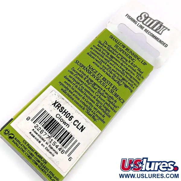 ​Rapala X-RAP Shad Shallow , 1/3oz Clown fishing lure #14499